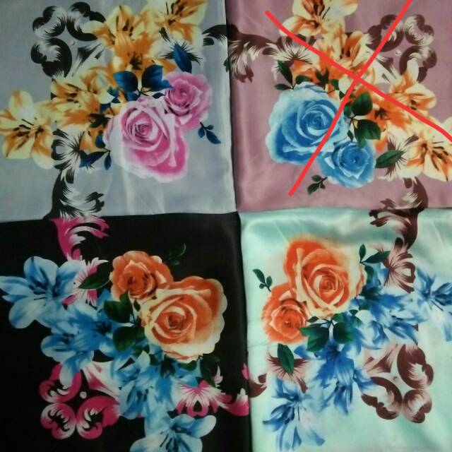 Hijab Satin motif / satin velvet / hijab satin premium / jilbab satin