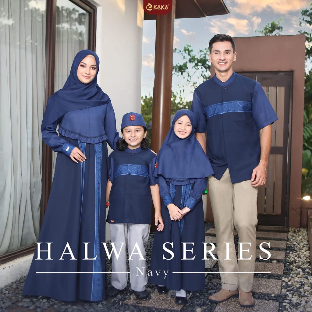 BUSANA MUSLIM SARIMBIT KEKE HALWA SERIES 2117 NAVY