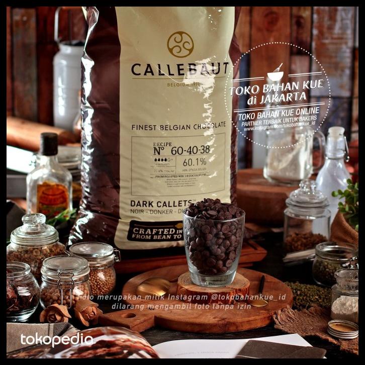 

TERBARUU!! Callebaut 60% Dark Chocolate Couverture 500gr Coklat Baking Coin Pahit TERLARIS
