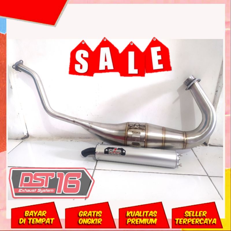 Knalpot ninja R RR SS CMS Fullstainles leher press type cobra