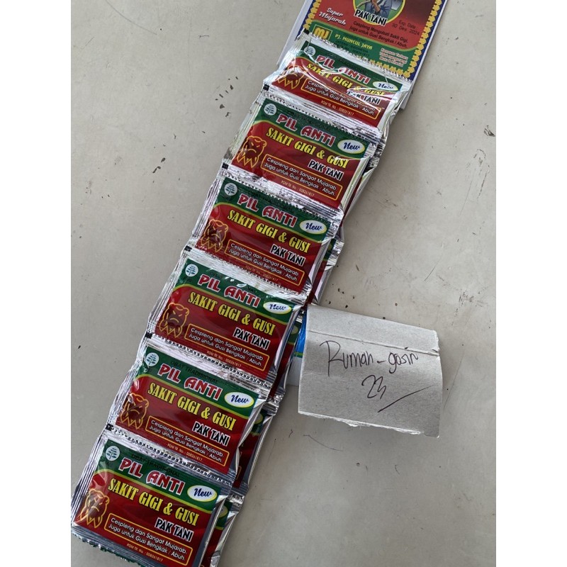 (READY STOK) obat sakit gigi PAK TANI ( pil sakit gigi )