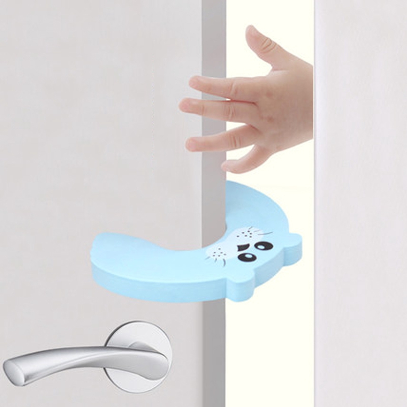 1Pcs Cartoon Child Safety Protection Card Lock / Cute Animal Security Card Door Stopper /  Child Finger Door Clamp Protector