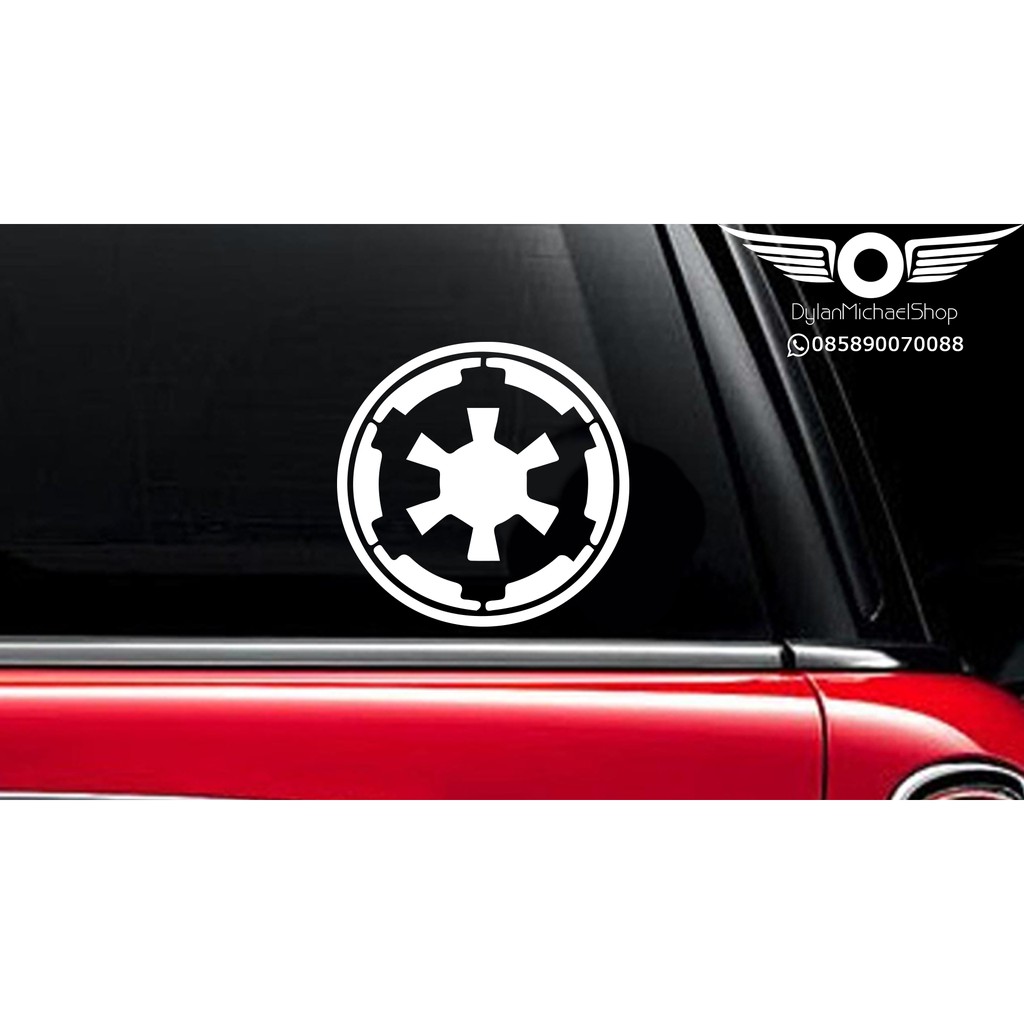Stiker Mobil Star Wars Galactic Empire Circle logo Vinyl Decal Sticker