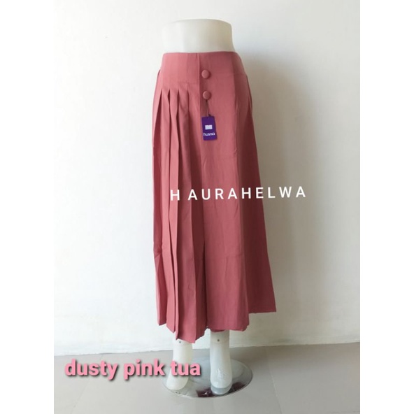 KULOT HUSNA ORIGINAL  0268 KANCING  HAURAHELWA-Dusty pink tua