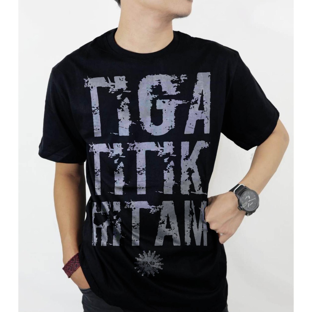 KAOS DISTRO 3D MURAH MUSIK BAND BEGUNDAL BURGERKILL TIGA TITIK HITAM