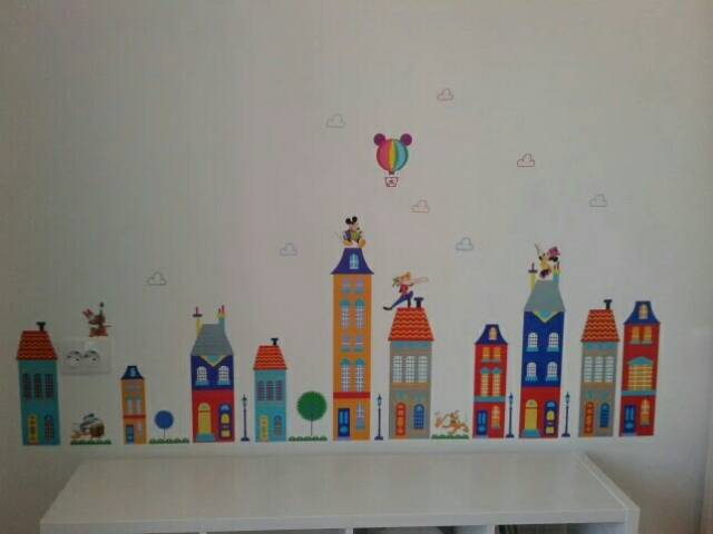 RELIZA WALL STICKER KOTA TOWN ANAK KIDS STIKER DINDING XY1128