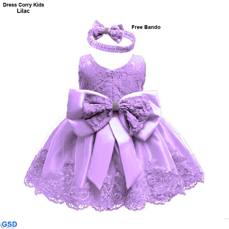 Dress Corry Kids A/Terusan Dress Anak Brukat/Dress Anak Perempuan murah/baju fashion anak import