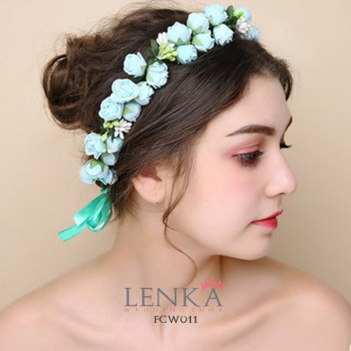 [PRODUK TERLARIS] FLOWER CROWN BRIDAL ANAK AKSESORIS RAMBUT PESTA MAHKOTA FCW011