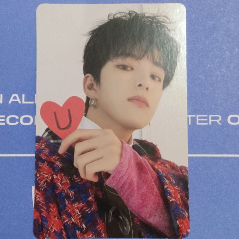 PC PHOTOCARD ASAHI TREASURE OFFICIAL BLUE THE SECOND STEP SLIGHT DAMAGE BELAKANG