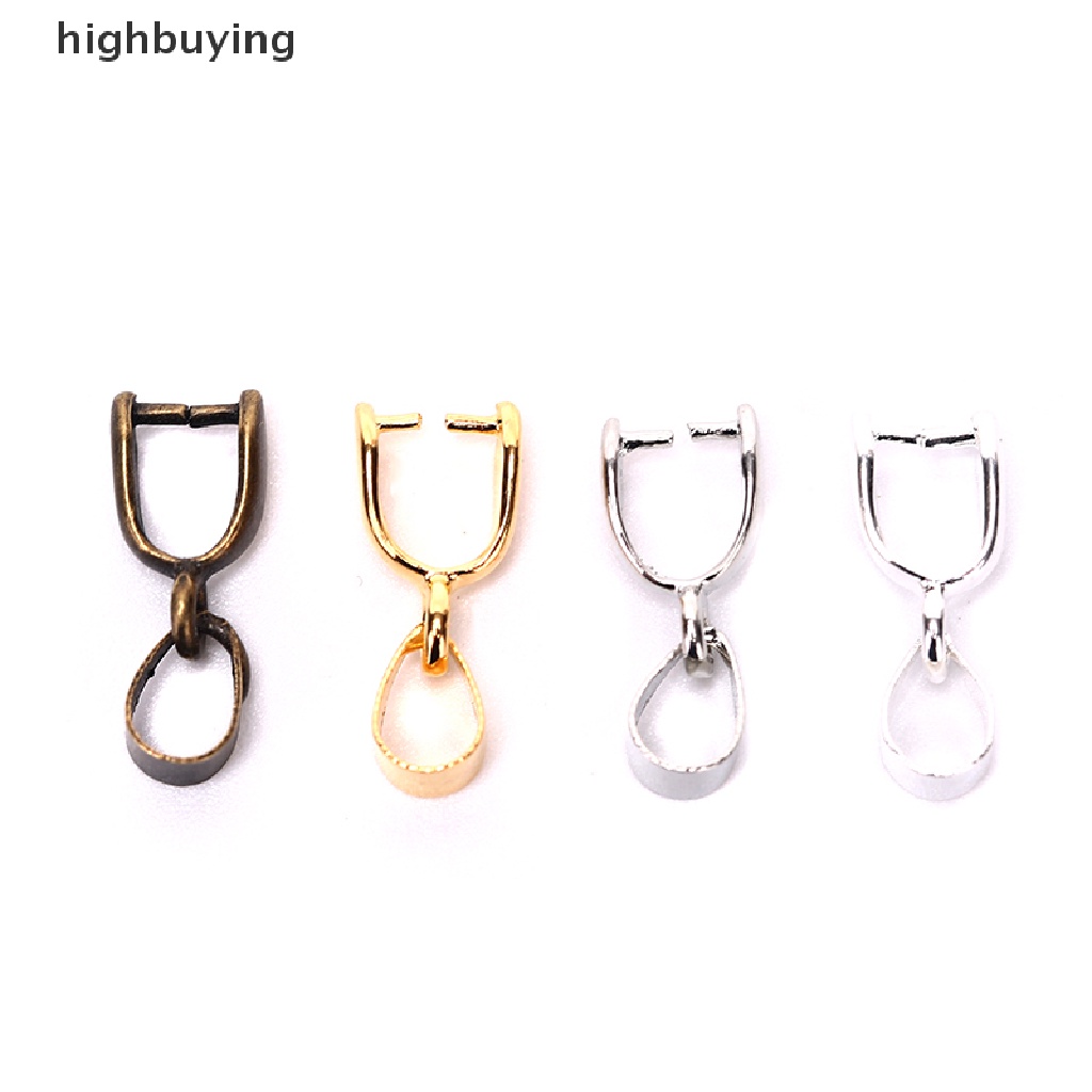 Hbid 20PCS Klip Konektor Liontin Perhiasan Warna Silver / Perunggu / Emas