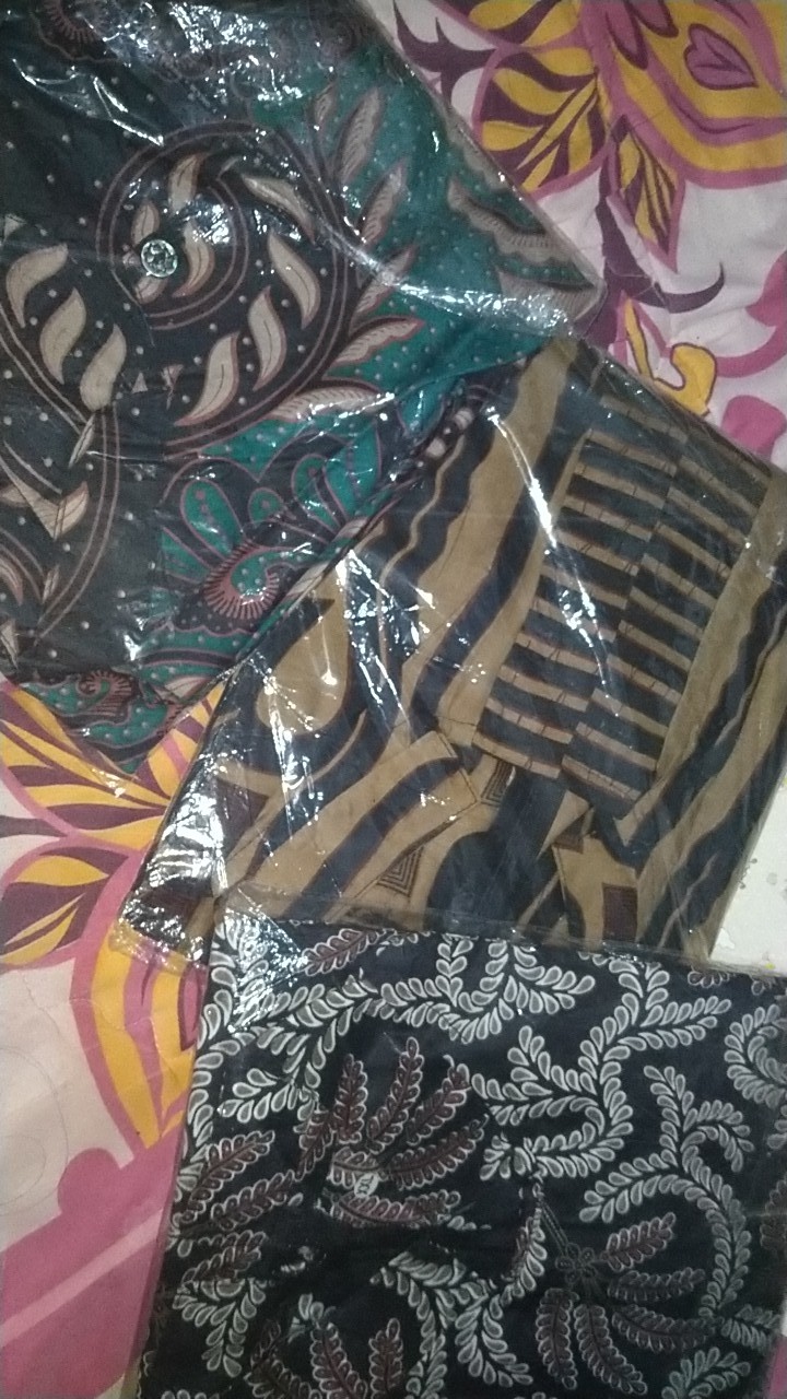 M-l-xl-xxl Batik Tunik Wanita Asj Sa Hrb026 Kenongo Pekalongan Sogan Tulis