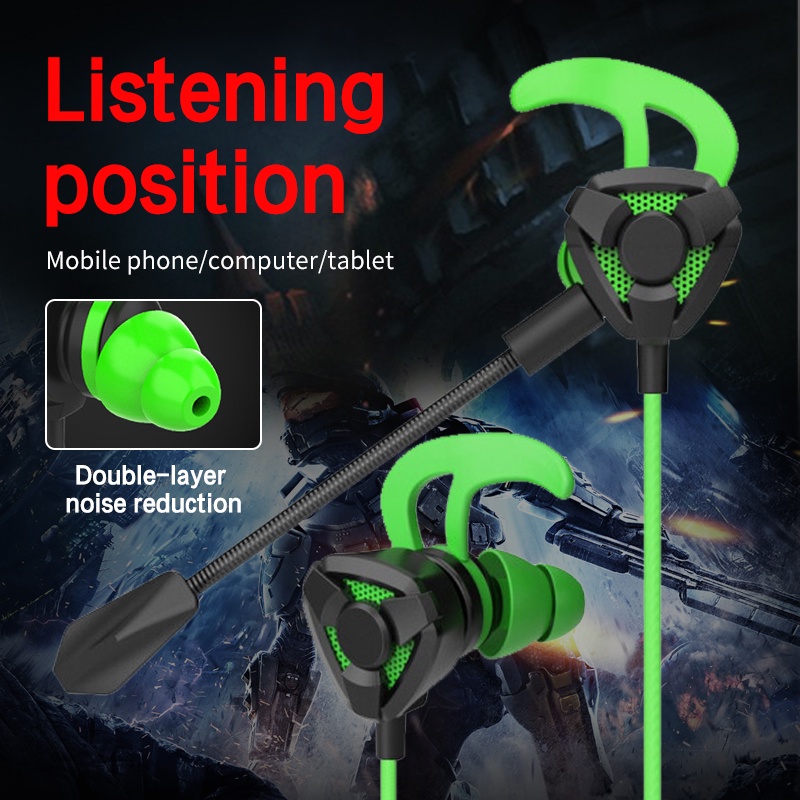 Original Stereo Earphone Games In-ear Microphone Position  Game Anchor Heavy Bass Gaming Earplugs