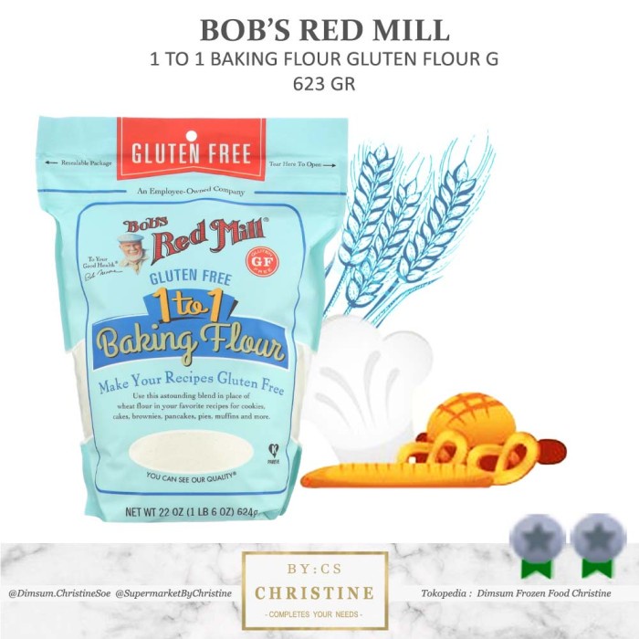 

BISA COD BOB'S RED MILLS BAKING FLOUR 1 TO 1 GLUTEN FREE BOB RED MILLS BAKING G