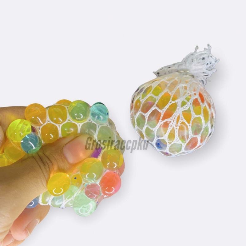 Mainan Mesh Squishy Jelly / Rainbow Ball / Stress Ball / Mainan saat Stress