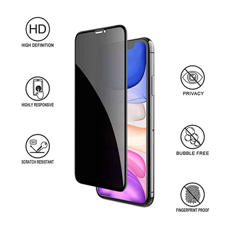 Pelindung Layar Tempered Glass Anti Spy Untuk iPhone 13 12 11 Pro Max Mini X XR XS Max 7 8 6 6s Plus SE 2020 2022