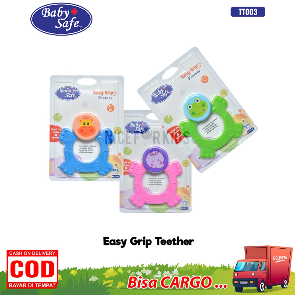 Baby Safe Easy Grip Teether TT002 TT003 / Gigitan Bayi Dengan Pegangan