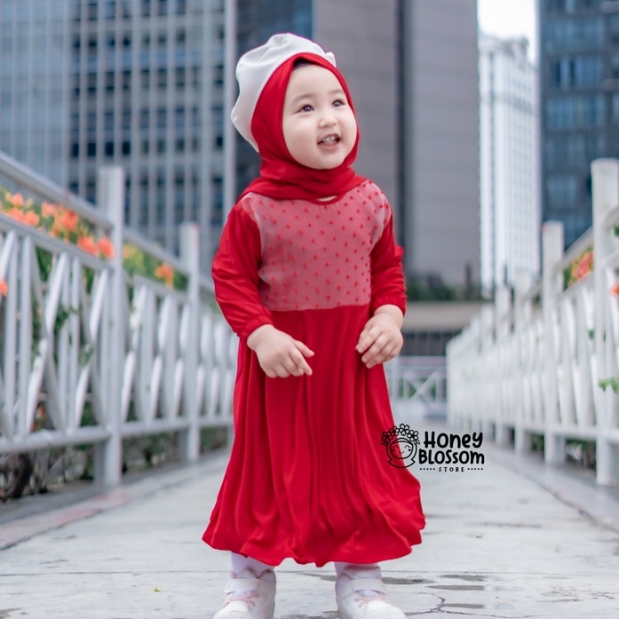 HONEYBLOSSOM gamis bayi perempuan 6 12 bulan alesha / gamis bayi perempuan 1 tahun