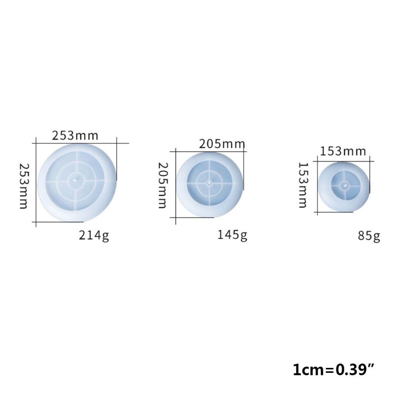 SIY  1 Set Crystal Epoxy Resin Mold Three-layer 3D Fruit Tray Casting Silicone Mould