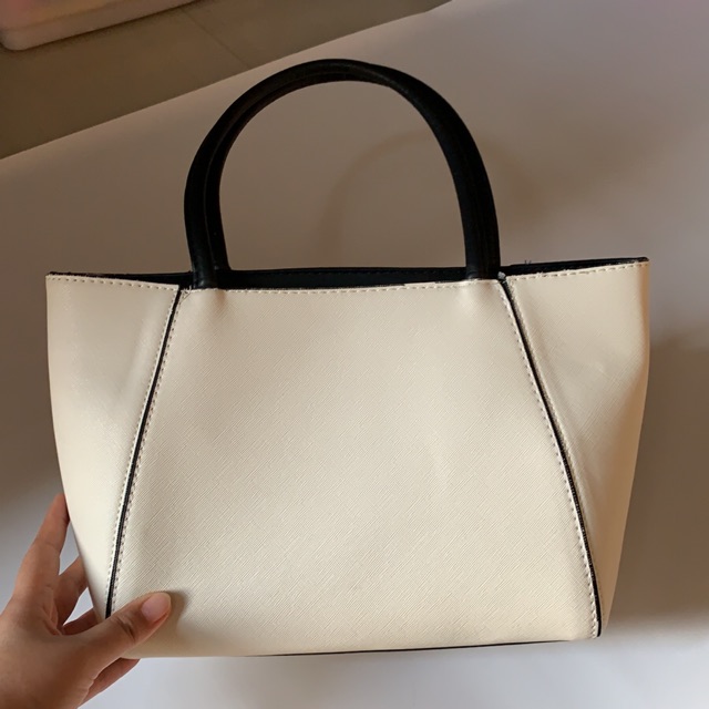 tas wanita preloved warna putih polos