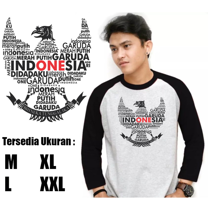 Myco | Kaos Raglan | Gambar Garuda | Kaos lengan panjang | Atasan Pria | Ukuran M - L - XL - XXL