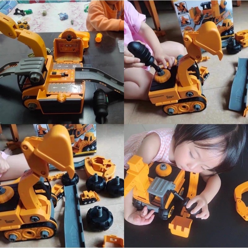 diy truck assembling car mainan merakit mobil pretend plays