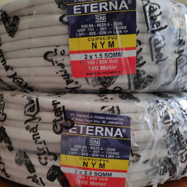 Eterna Kabel NYM Kabel Tembaga 2x1.5 100M