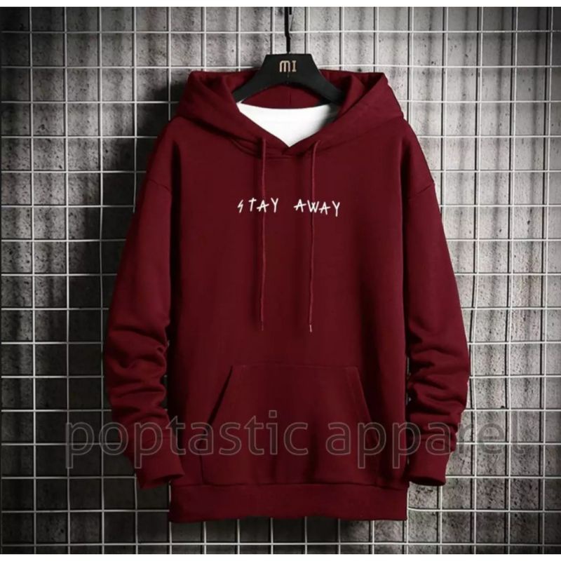 Sweater Hoodie Stay Away Simple Kekinian l Hoodie Distro Pria &amp; Wanita