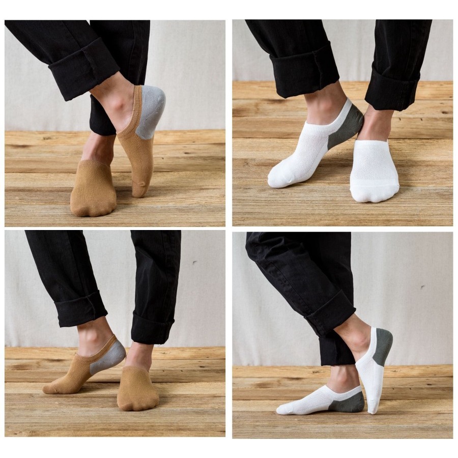 Kaos Kaki Pria Two Colour Men Angkle Sock Cotton Socks SCH26