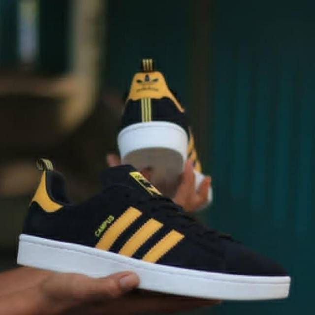 adidas campus black yellow