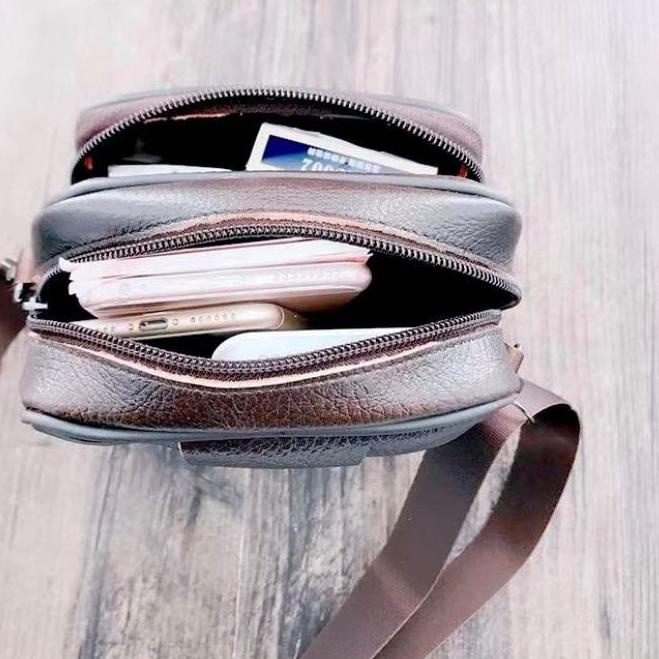 ☟ tas selempang kecil pria kulit vertikal horizontal multifungsi sarung hp pinggang import (TS-T1) ➦