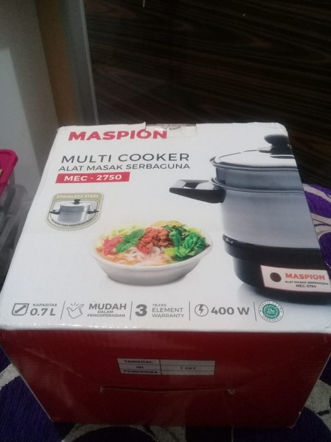 Maspion Mec 2750 Multi Cooker Alat Masak Serbaguna Panci Elektrik