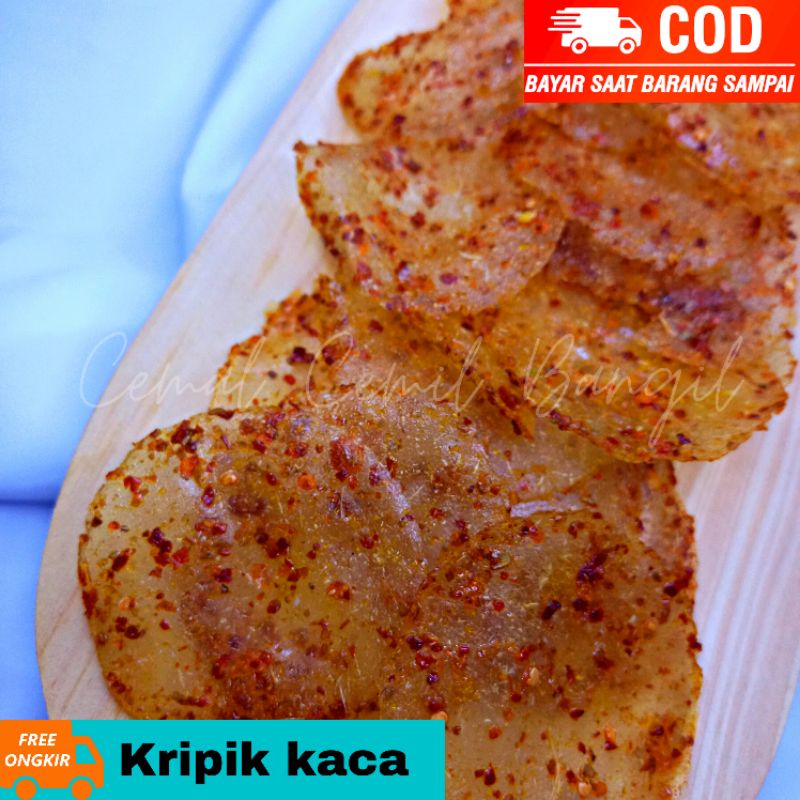 

Kripca/Kripik kaca/ pedas daun jeruk/ extras pedas daun jeruk