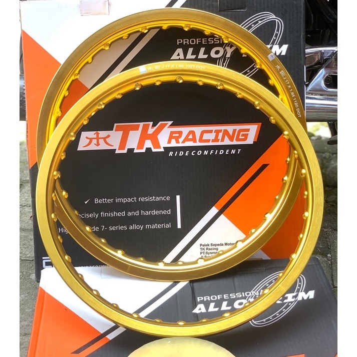 Velg TK Racing Bright Japan 140 160 185 215 Ring 17 Gold 36 Hole