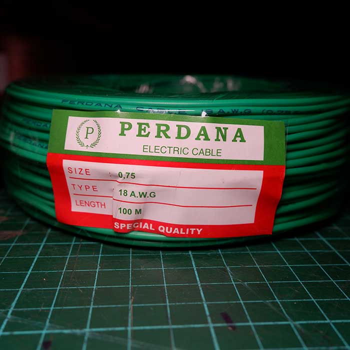 kabel serabut NYAF / AF 1x0.75 0,75mm @100meter perdana