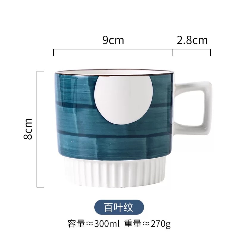 P 103 Cangkir keramik Japan style Gelas Korea lucu unik Handle MUG TERBARU-C Moon