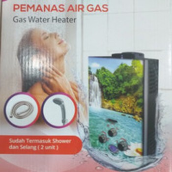 Pemanas Air Gasss/Water Heater Gas Niko NK 6LDGC Glass OKE***