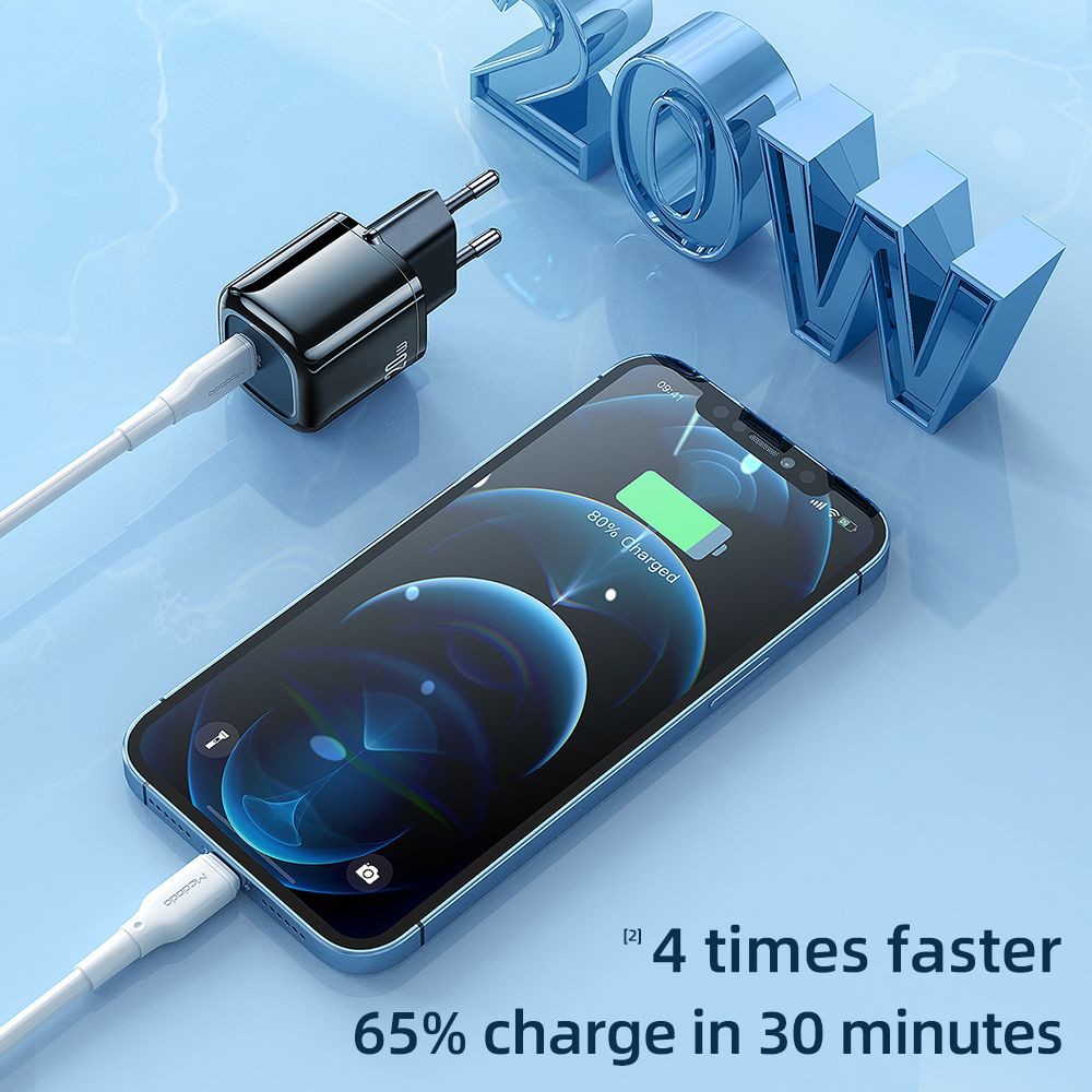 Mcdodo Charger 20W / 20 Watt W Iphone 12 Mini Pro max PD Fast Charging Wall Charger CH-829