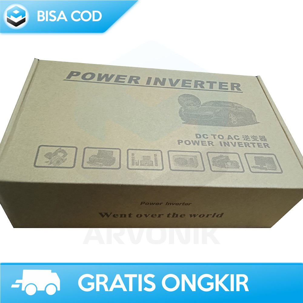 CAR POWER INVERTER MOBIL DC KE AC PURE SINE WAVE 1000 WATT TAFFWARE