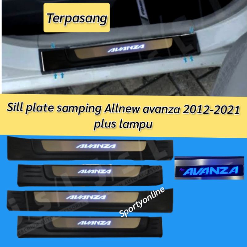 sill plate samping allnew avanza xenia grand avanza xenia 2012-2021 plus lampu