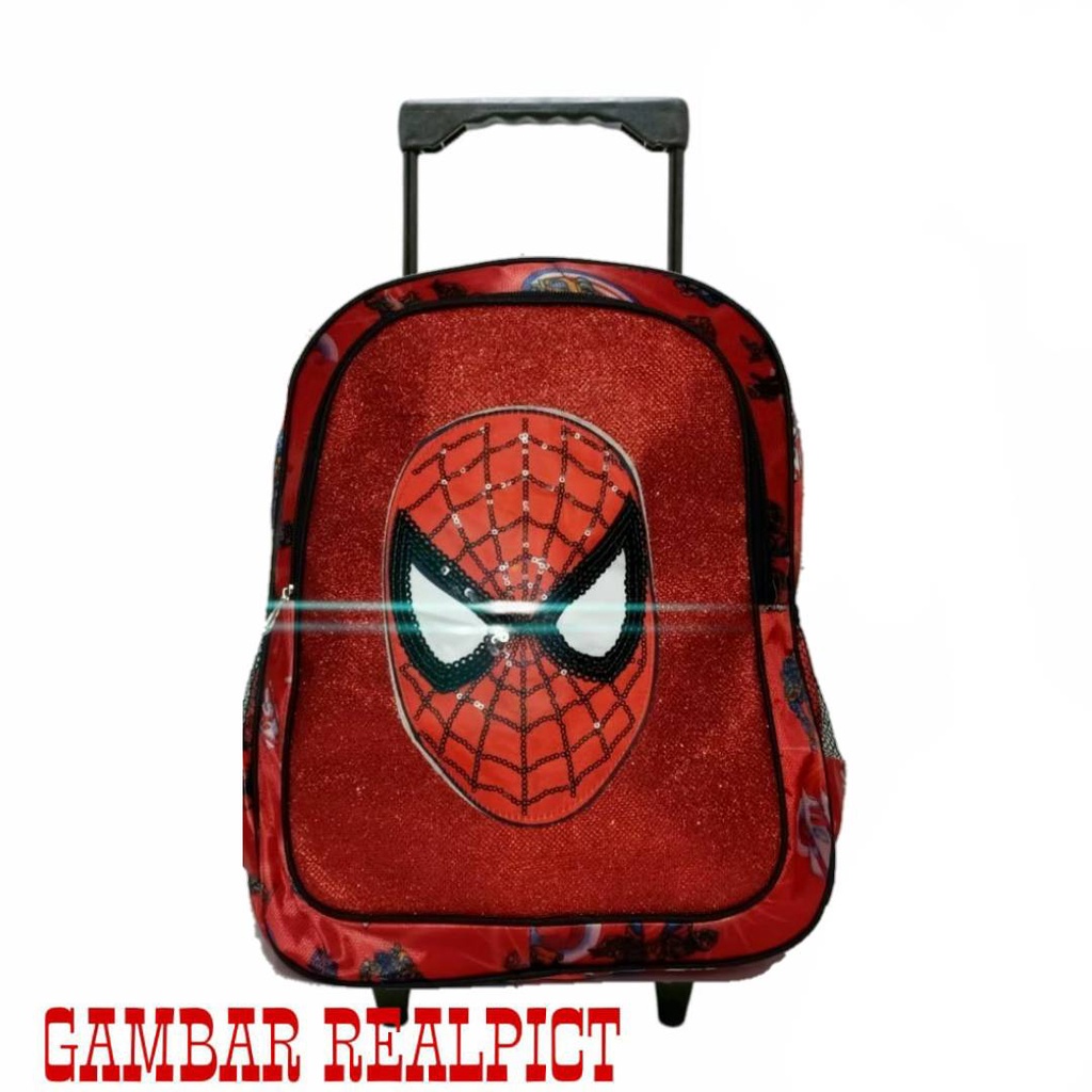 Ransel Troly Anak Led Marvel Baru