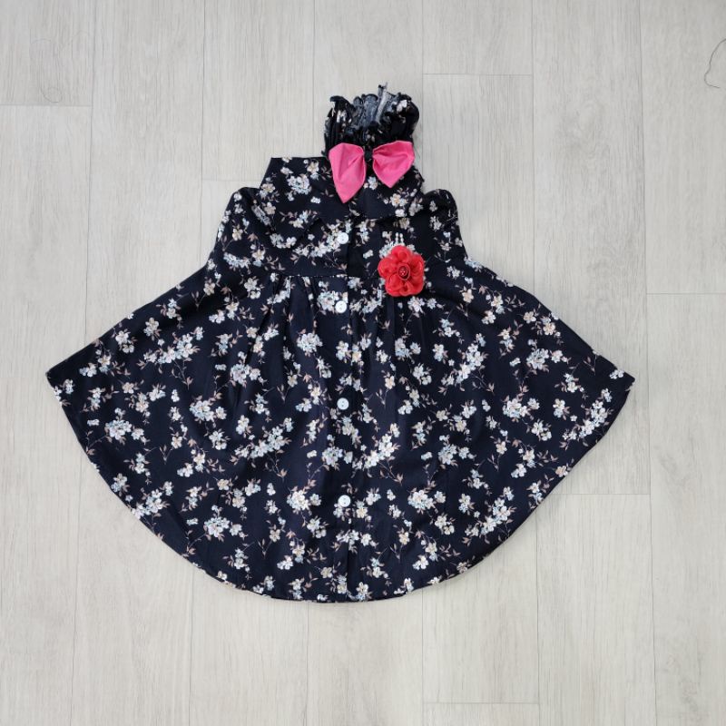 Baju bayi perempuan dress kipas + bandana