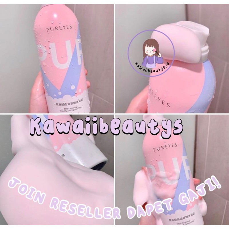 READY STOCK Pureyes Milky Shower Gel / Sabun Pemutih Badan ORIGINAL