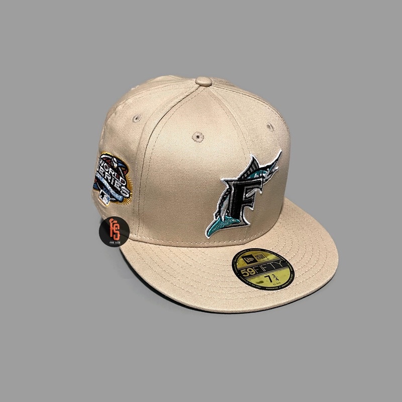 TOPI NEW ERA ORIGINAL 5950 WS 2003 FLORIDA MARLINS COTTON CAMEL