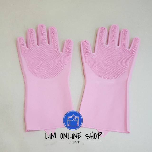 READY SARUNG TANGAN CUCI PIRING BERKUALITAS GERIGI AJAIB SILICONE GROVE HIGH QUALITY BPA FREE