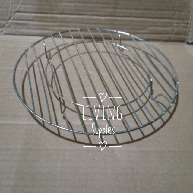 Cooling Rak Stainless 21cm / Rak Pendingin Kue Kering Bulat