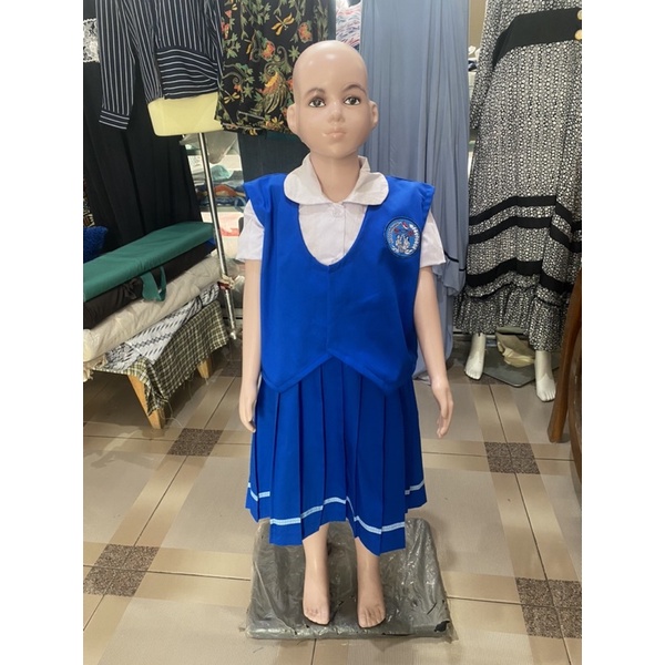 baju seragam Tk biru putih pendek