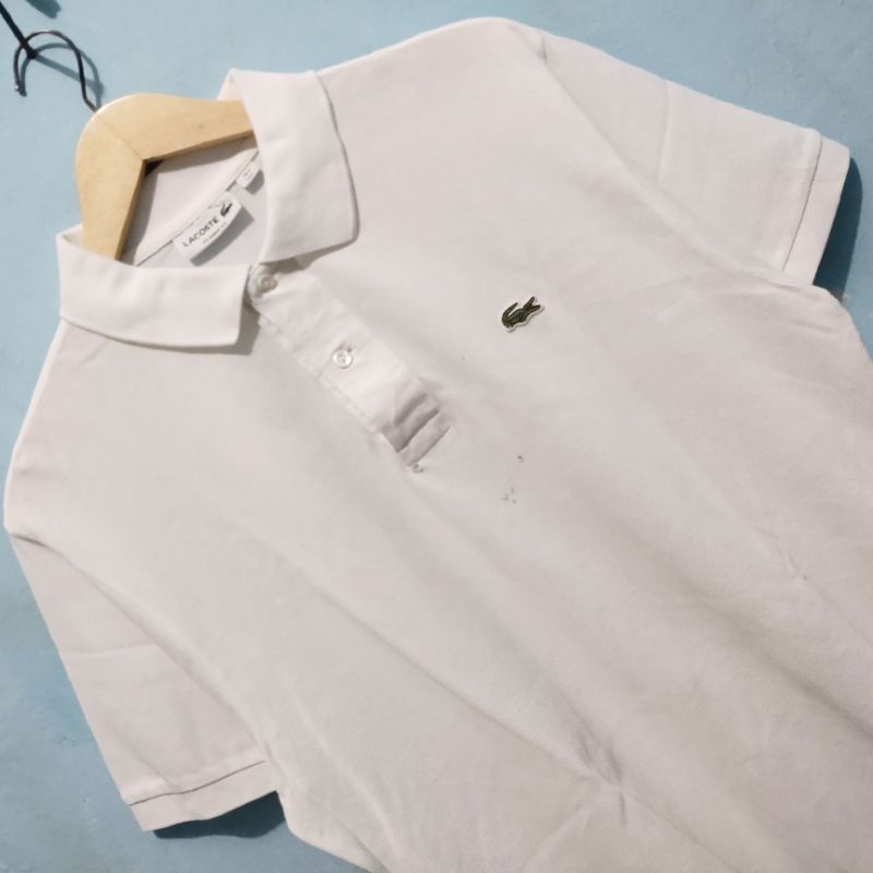Polo Shirt Lacoste White Original Second Preloved