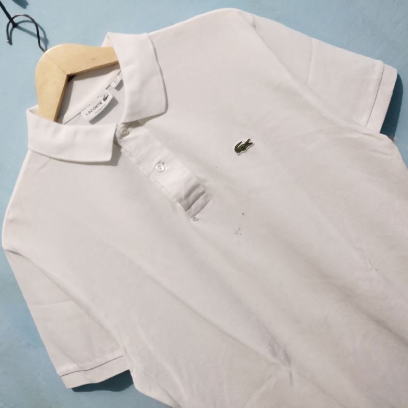 Polo Shirt Lacoste White Original Second Preloved