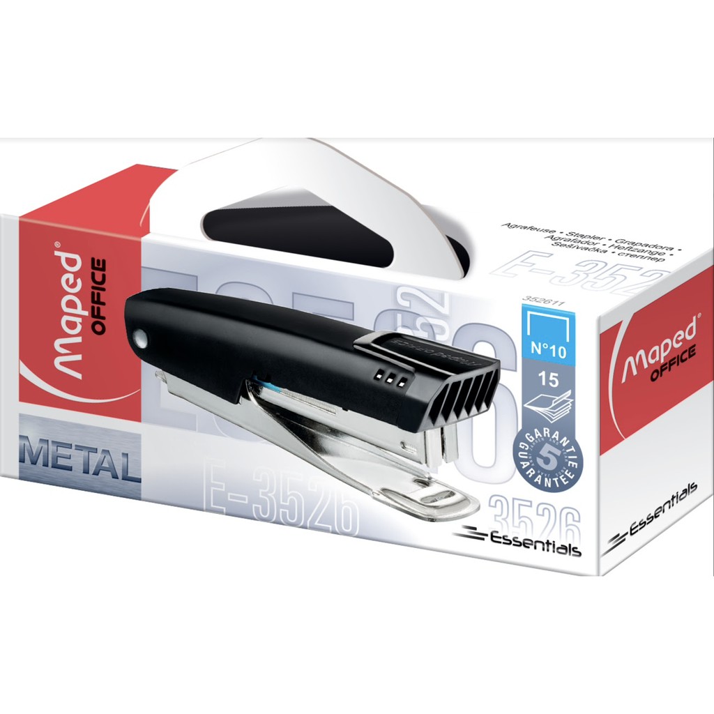 

STAPLER MAPED POCKET ESSENTIALS HITAM OFFICE 3526 STEPLER JEPRETAN HECTER TANGAN ISI NO.10 CEKREKAN