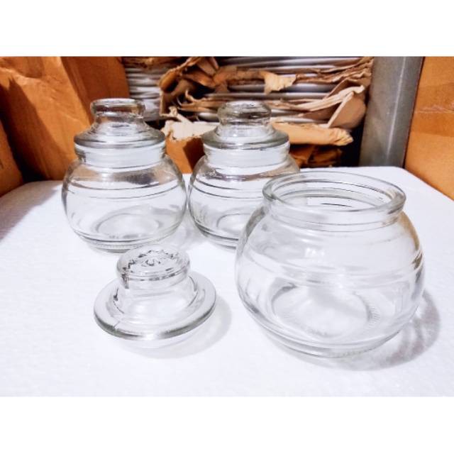 Toples Mini Bulat Kaca / Toples Bumbu / Souvenir Toples